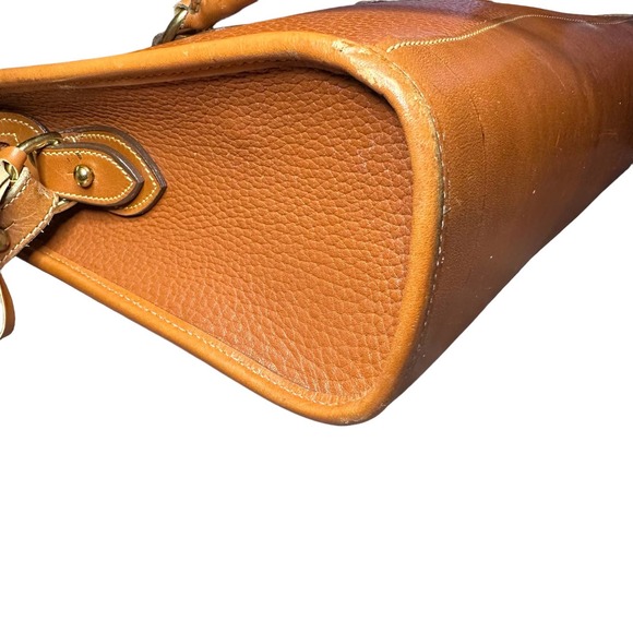 Vintage 90s Dooney & Bourke Color Block Pebbled Leather All Weather Duck Purse - Picture 6 of 12